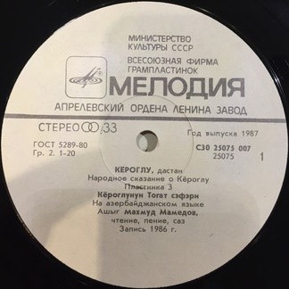 ДАСТАН «КЕРОГЛУ». Нар. сказание о Кёроглу