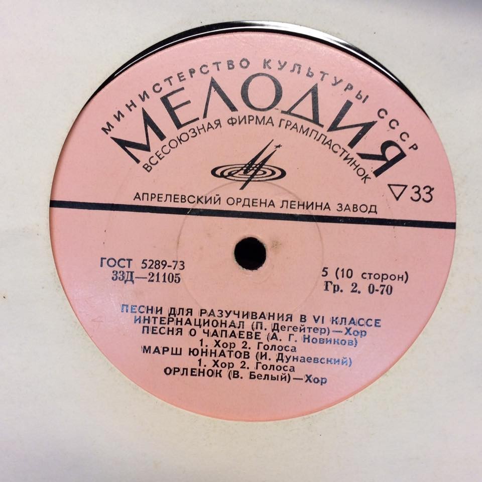 Песни для разучивания в V - VII классах средней школы