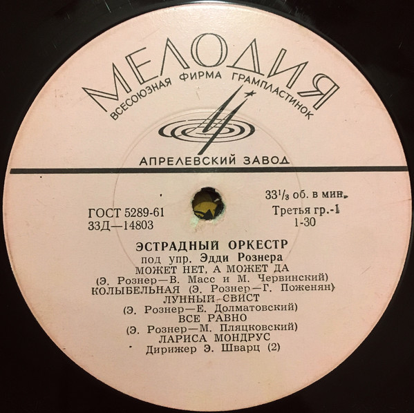 ЭСТРАДНЫЙ ОРКЕСТР п/у Э. РОЗНЕРА
