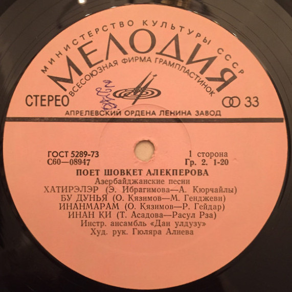 АЛЕКПЕРОВА Шовкет.