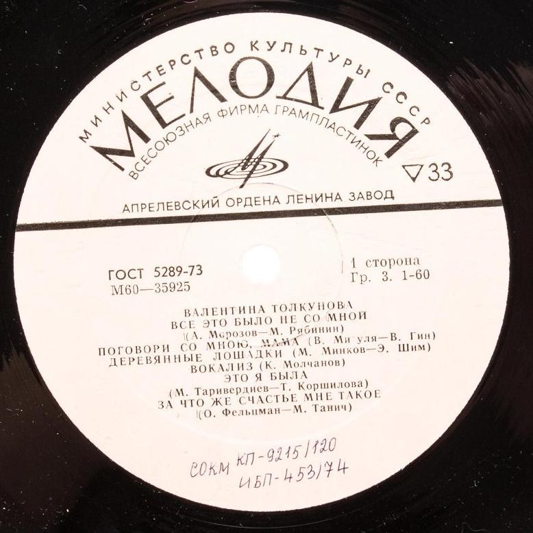 Валентина Толкунова