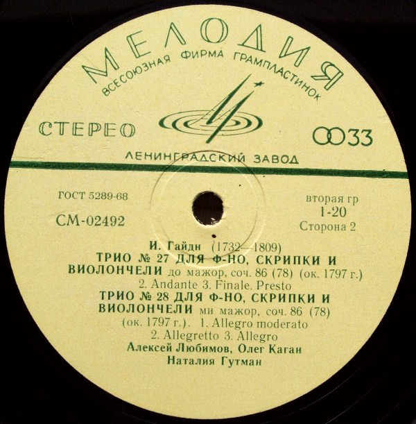 Й. ГАЙДН (1732—1809)