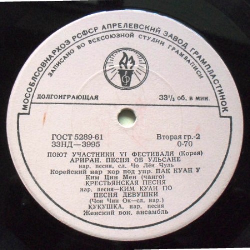 Поют участники VI фестиваля (Корея)