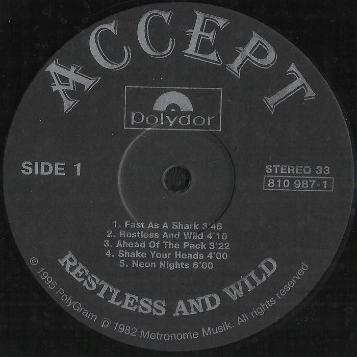ACCEPT. Restless And Wild