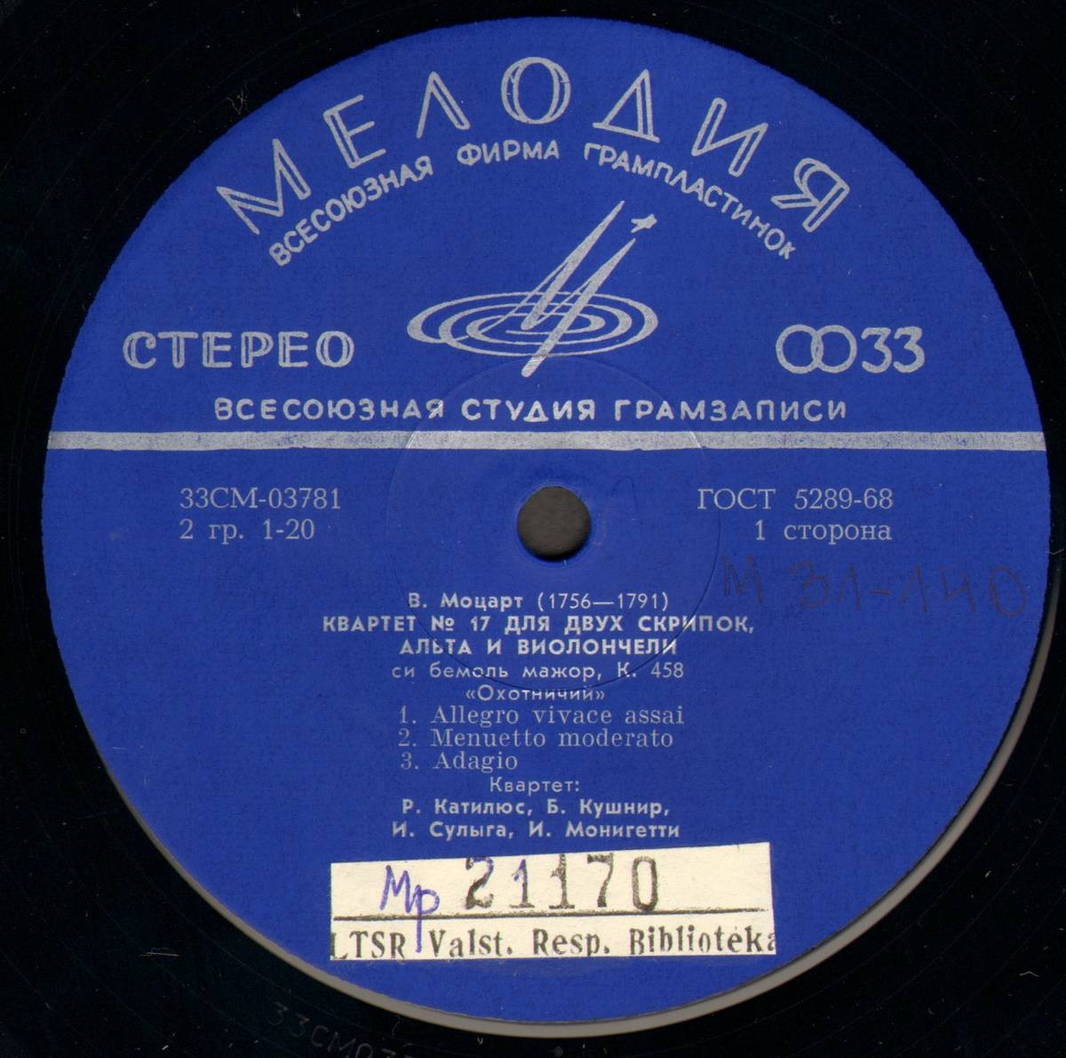 В. МОЦАРТ, И. СТРАВИНСКИЙ