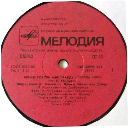 Группа «ИКС», руководитель Павел Климахин. «Время, говори мне правду»