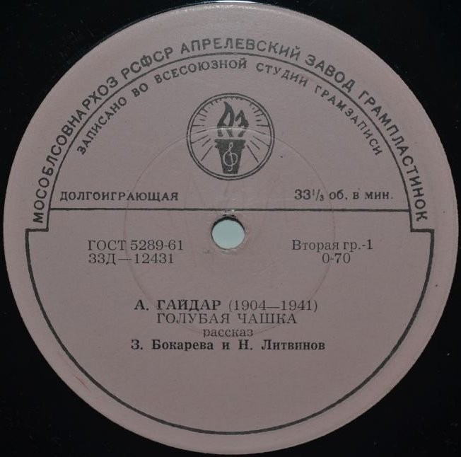 А. ГАЙДАР (1904-1941) "Голубая чашка": рассказ (З. Бокарева и Н. Литвинов)