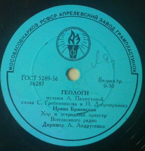 Ирина Бржевская — Геологи // Евгений Кибкало — Машинист