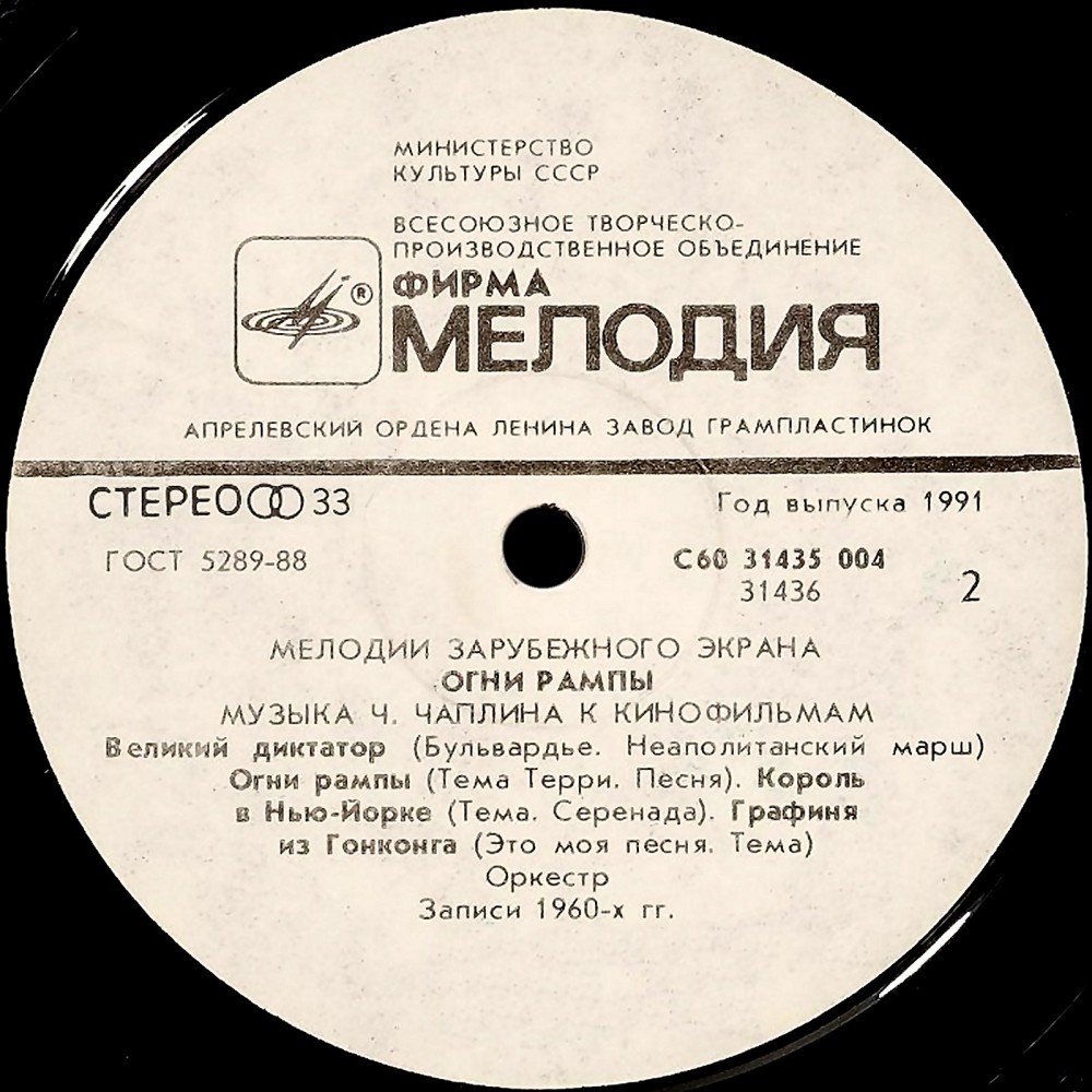 Мелодии зарубежного экрана. «Огни рампы»