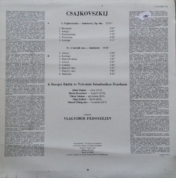 П. Чайковский: Сюиты из балетов "Спящая красавица", "Лебединое озеро" (В. Федосеев)