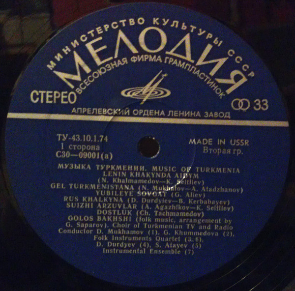 МУЗЫКА ТУРКМЕНИИ.