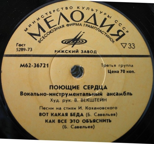ВИА "Поющие сердца" - Песни на стихи И. Кохановского