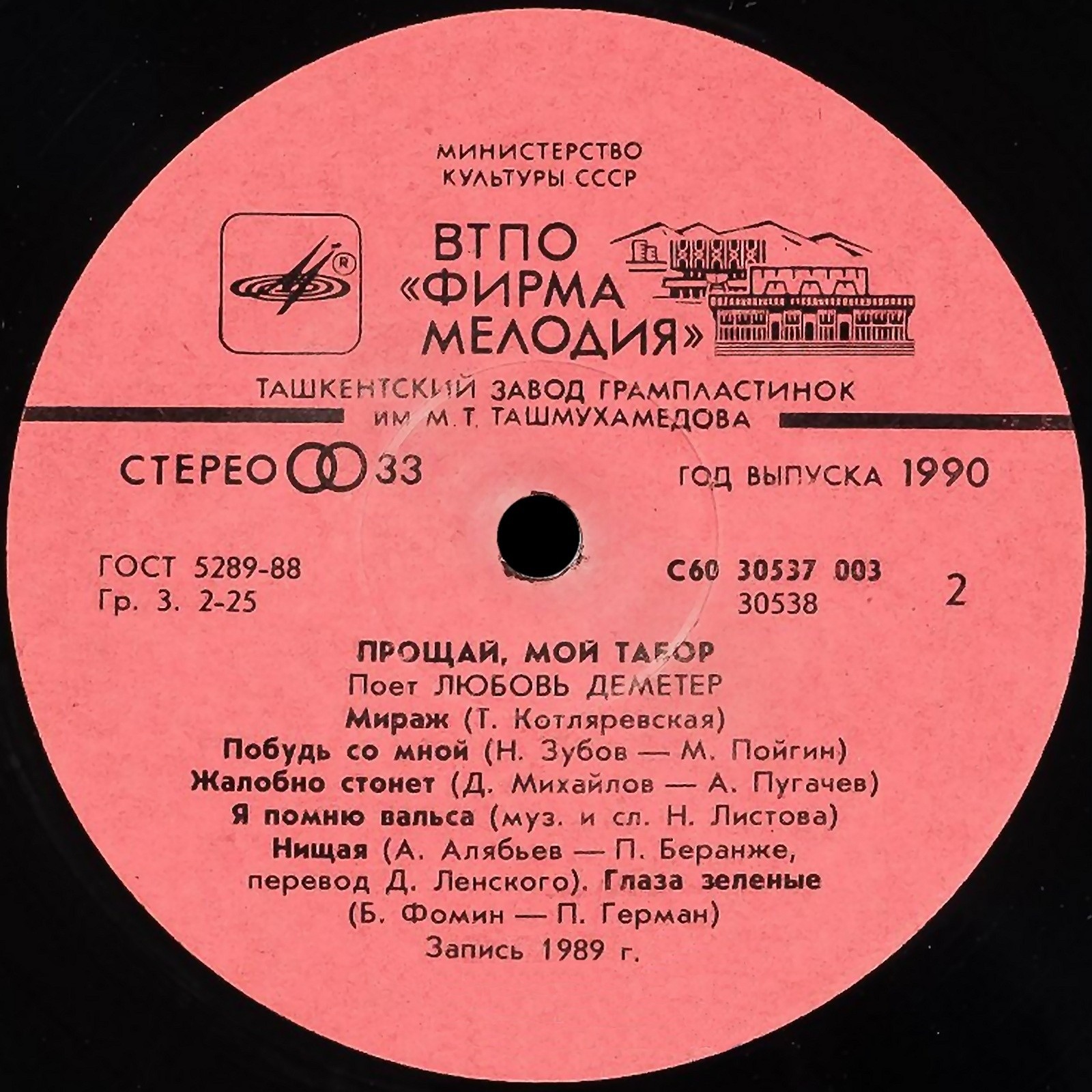 Любовь ДЕМЕТЕР. «Прощай, мой табор»