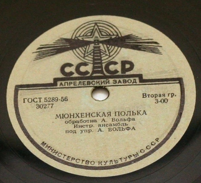 Мужское трио, оркестр - Ах ты, милый Августин (немецкая нар. песня) // Инстр. ансамбль под упр. А. Вольфа - Мюнхенская полька