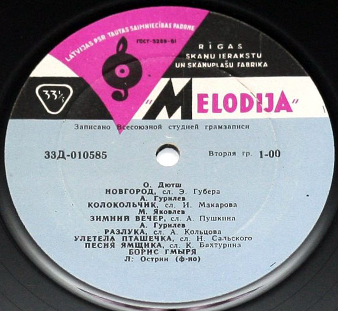 Борис ГМЫРЯ, бас