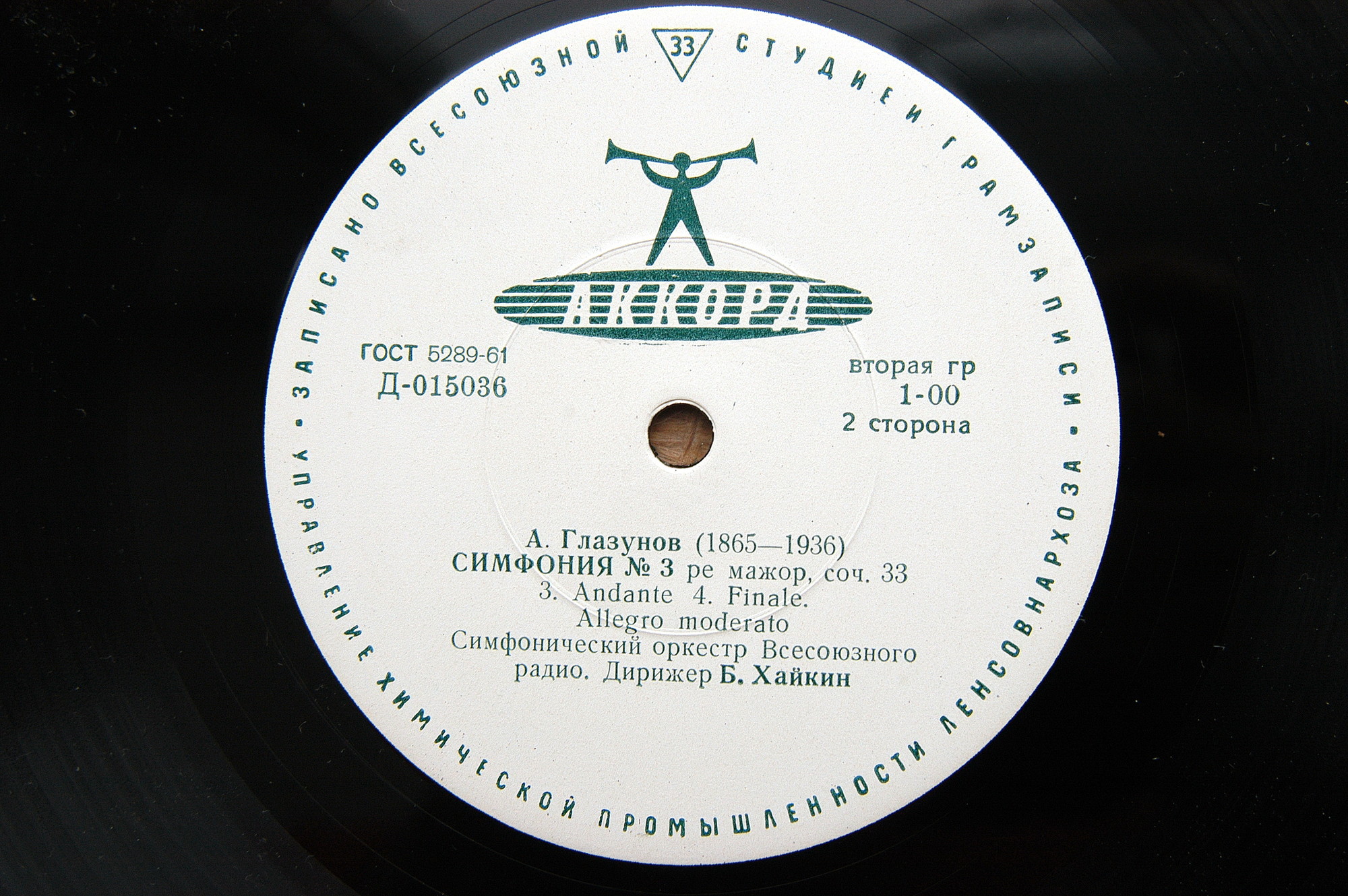А. ГЛАЗУНОВ (1865—1936). Симфония № 3 ре мажор, соч. 33 (Б. Хайкин)