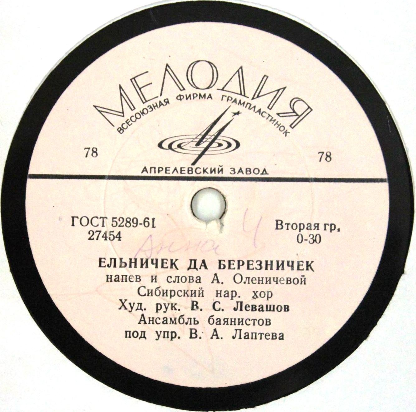 Сибирский нар. хор - Ельничек да березничек / Ёлочки-метёлочки