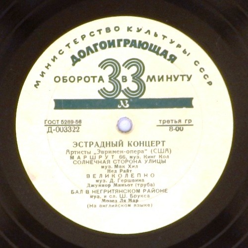 Эстрадный концерт - Артисты «Эвримен-опера» (США)