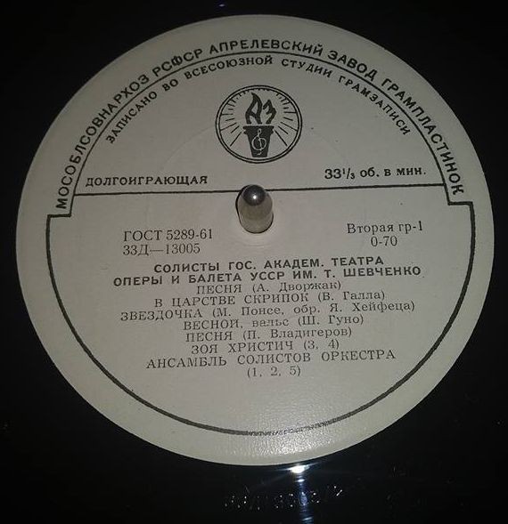 Солисты государственного академического театра оперы и балета УССР им. Т. Шевченко