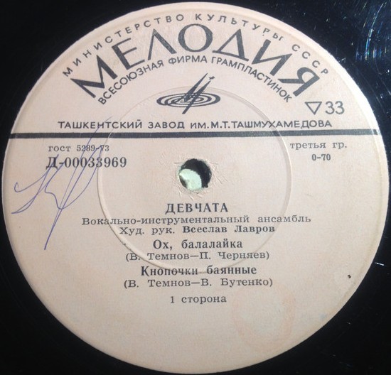 ВИА "ДЕВЧАТА", худ. рук. Всеслав Лавров