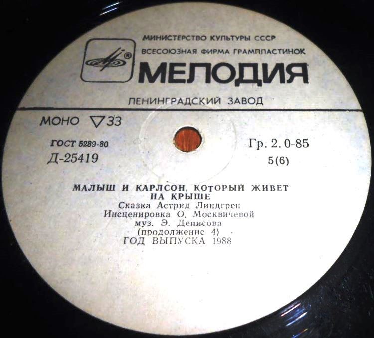 А. Линдгрен (1907-2002). Малыш и Карлсон, который живёт на крыше