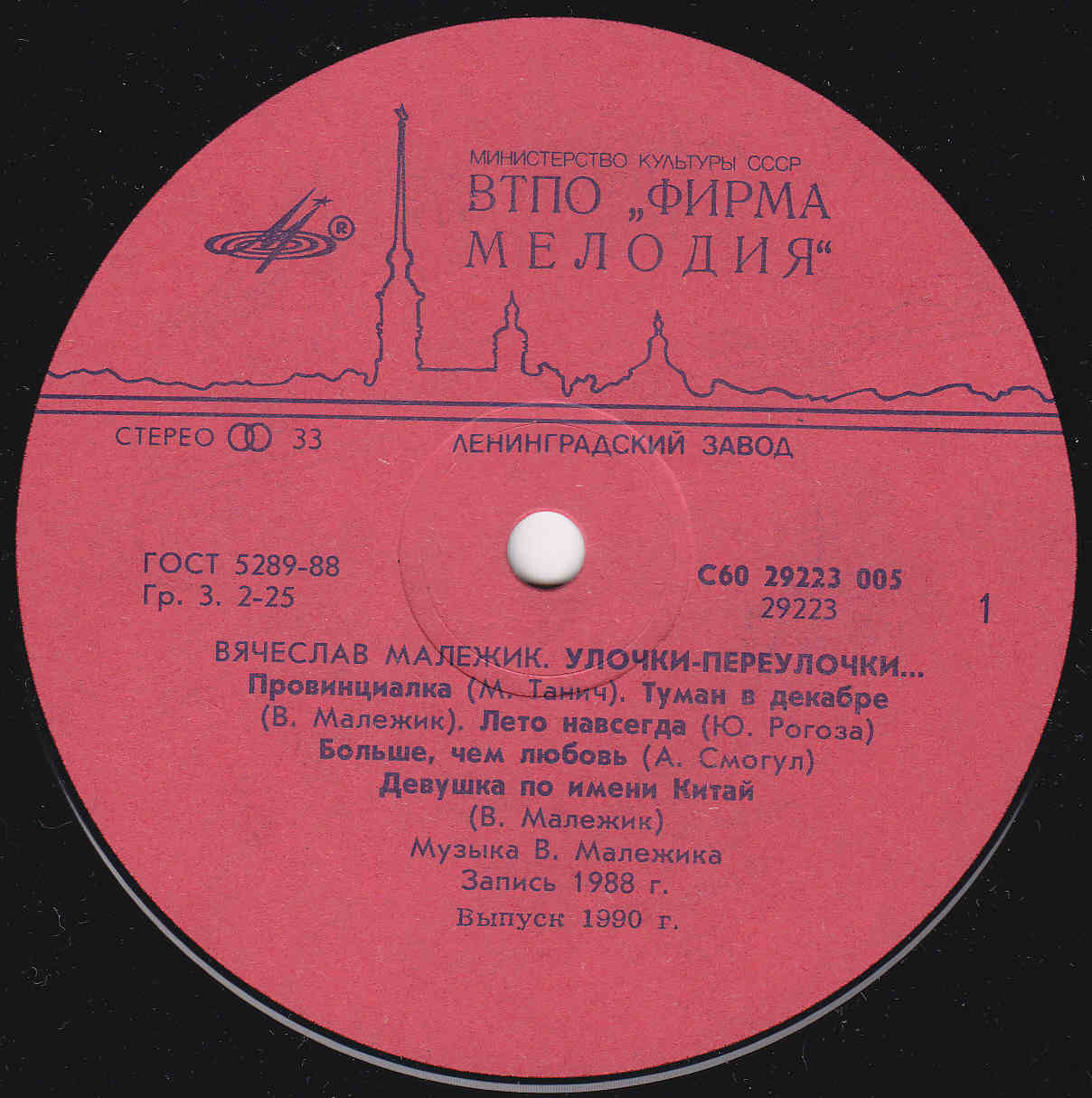 Вячеслав МАЛЕЖИК. «Улочки-переулочки»