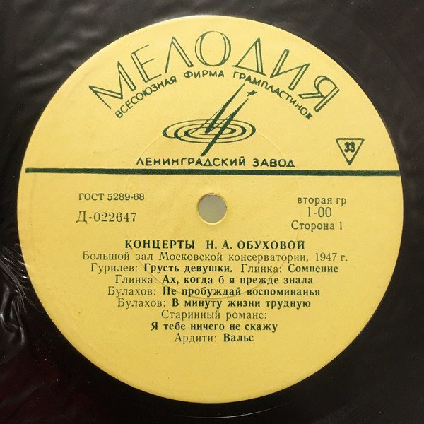 Концерты Н. А. Обуховой