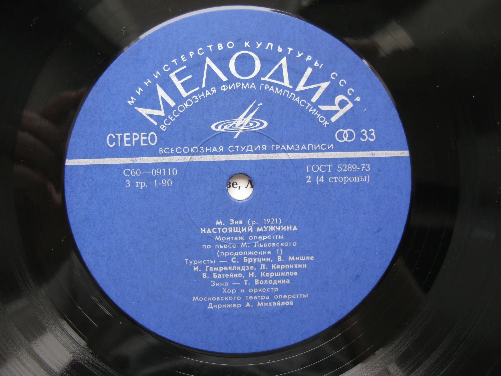 М. ЗИВ (1921): «Настоящий мужчина», монтаж оперетты по пьесе М. Львовского.