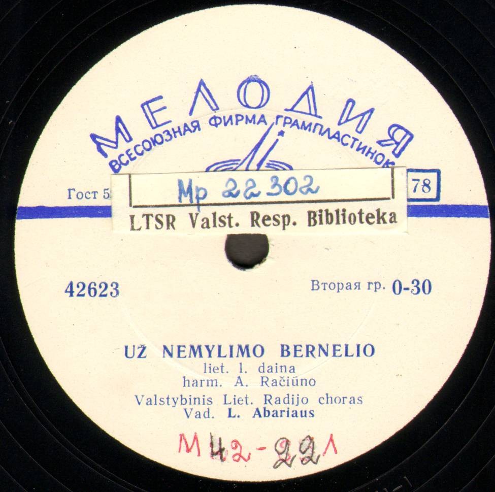 Valstybinis Lietuvos Radijo choras, vad. L. ABARIAUS