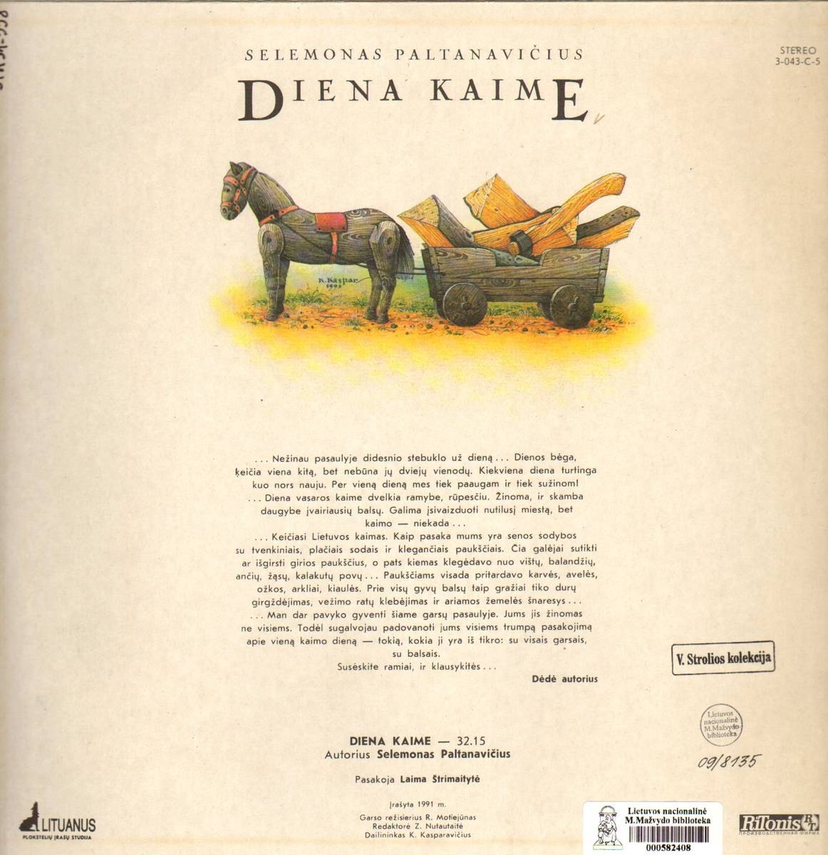 PALTANAVICIUS Selemonas. Diena Kaime