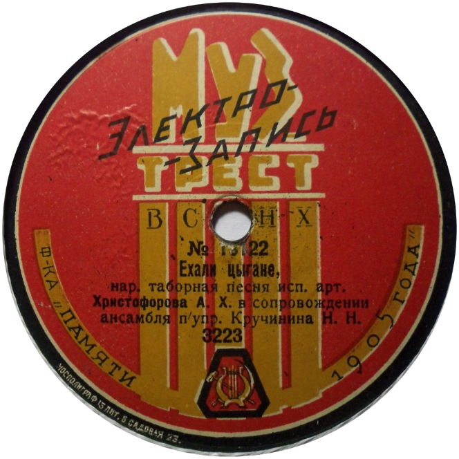 Христофорова А.Х. в сопр. ансамбля п/упр. Кручинина Н.Н. - Ехали цыгане. нар. таборная песня // Сыр стояли адалэ цыгане, цыганская песн