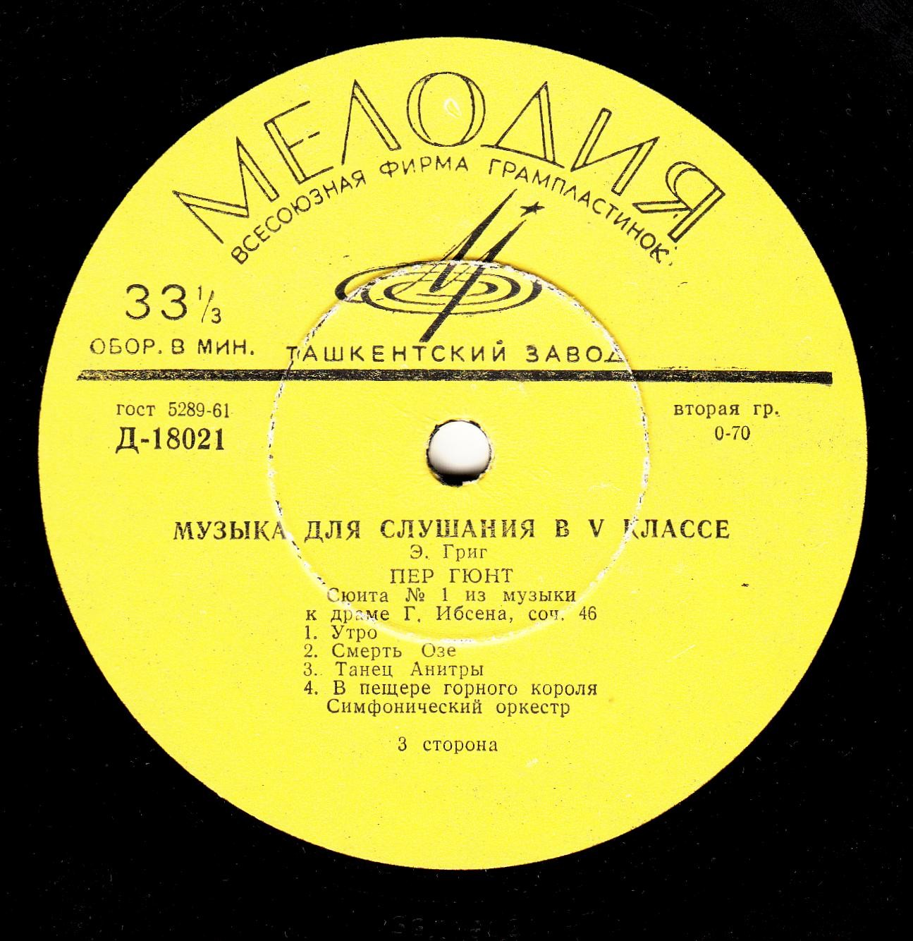 Музыка для слушания в V классе