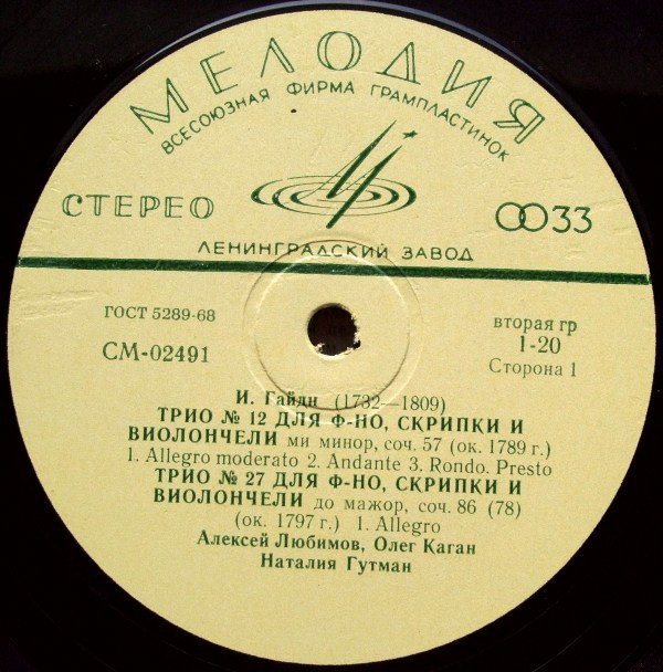 Й. ГАЙДН (1732—1809)