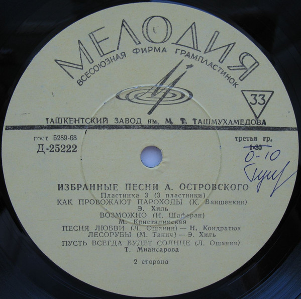 Избранные песни Аркадия Островского (3/3)