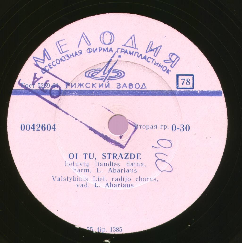 Valstybinis Liet. Radijo choras, vad. L. ABARIAUS
