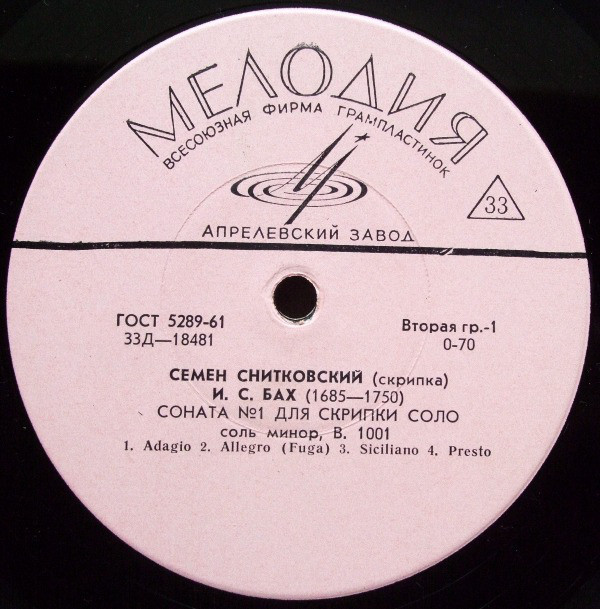 Семен СНИТКОВСКИЙ (скрипка)
