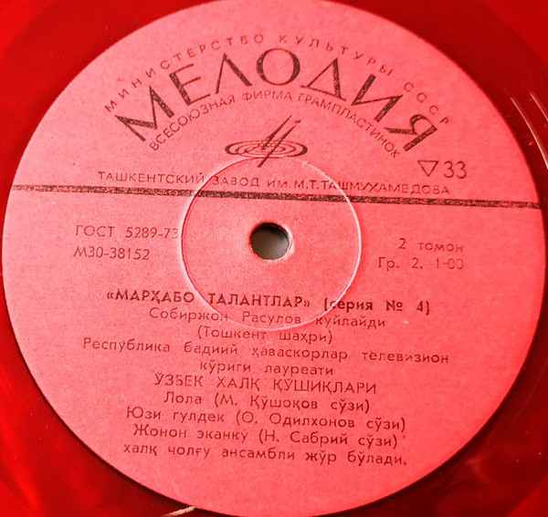 «МАРХАБО ТАЛАНТЛАР» (лауреаты Республиканского телевизионного конкурса художественной самодеятельности). Вып. 4