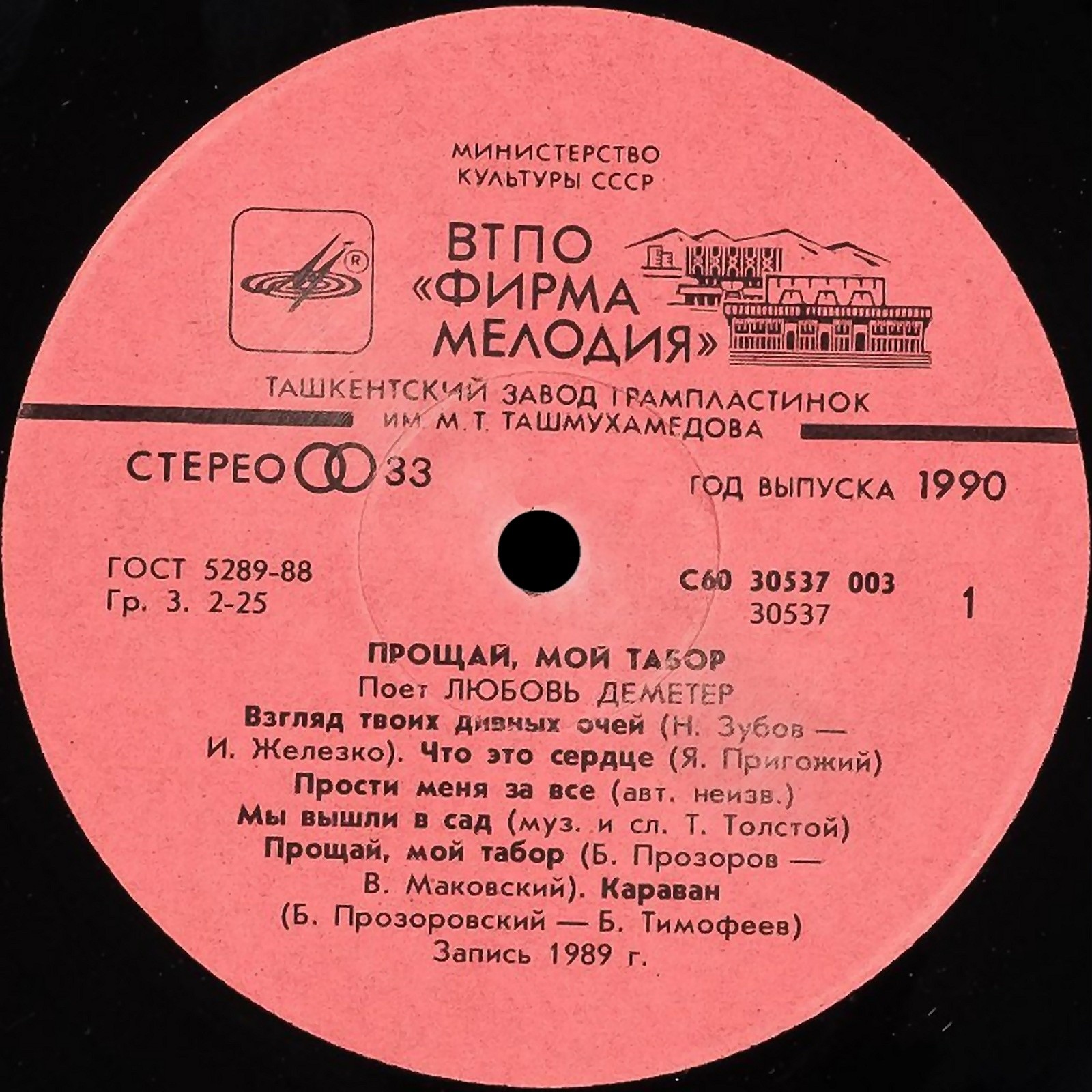 Любовь ДЕМЕТЕР. «Прощай, мой табор»