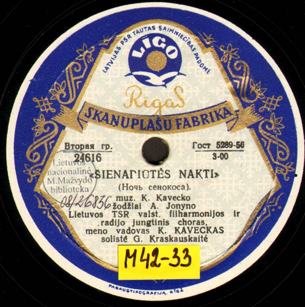 Lietuvos TSR Valst. Filharmonijos Ir Radio Jungtinis Choras