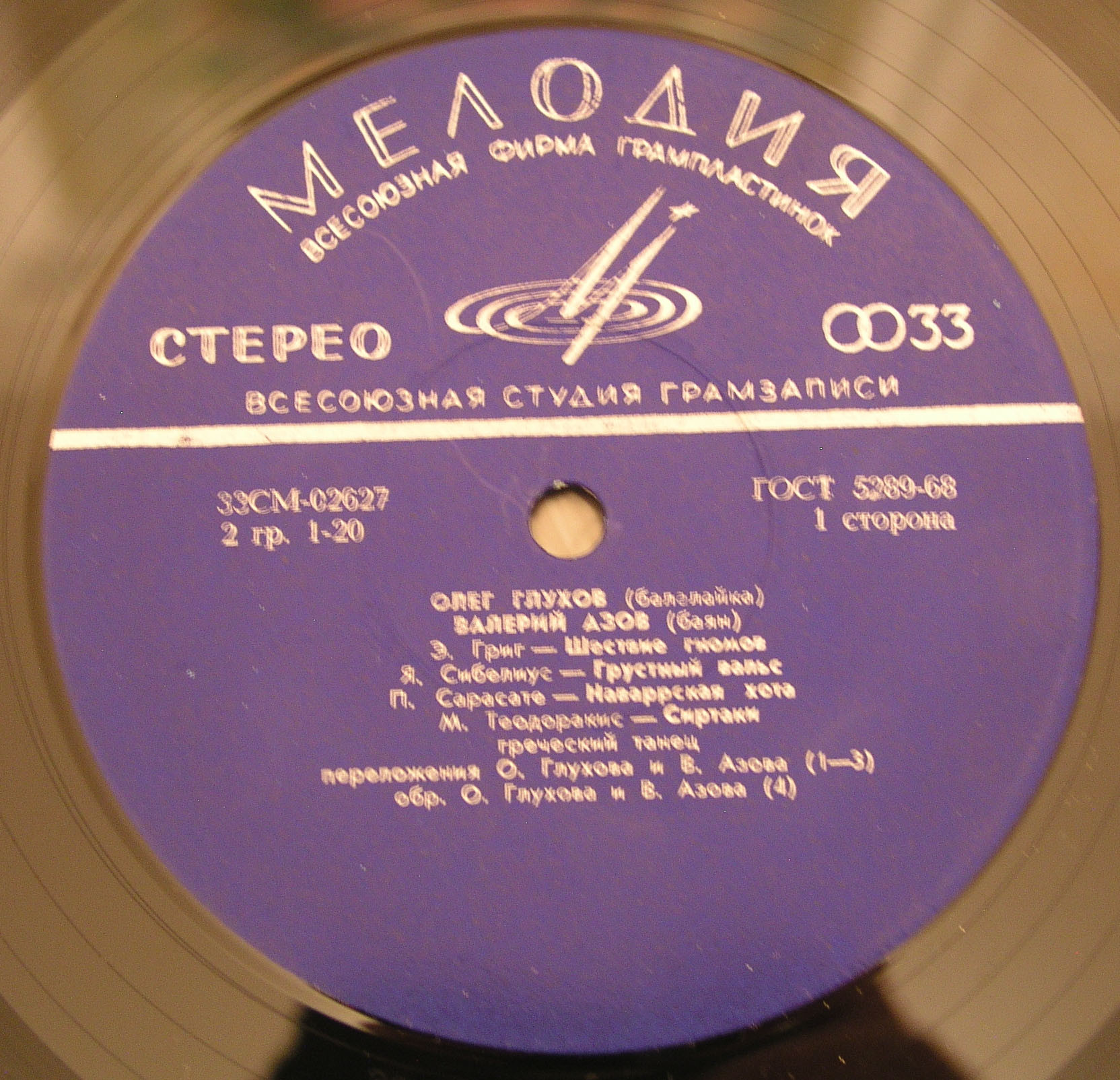 Олег ГЛУХОВ (балалайка), Валерий АЗОВ (баян)