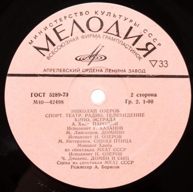 НИКОЛАЙ ОЗЕРОВ (Спорт. Театр. Радио. Телевидение. Кино. Эстрада).