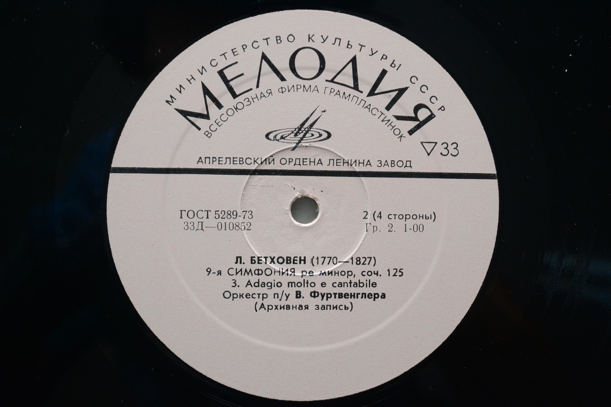 Л. Бетховен: Девятая симфония; И. Брамс: Вариации на тему Гайдна (В. Фуртвенглер)