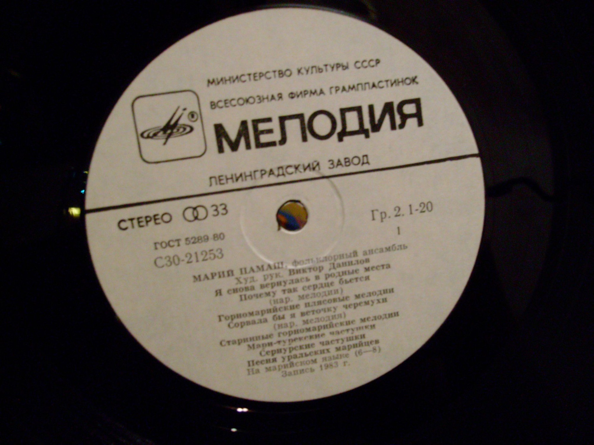 ФОЛЬКЛОРНЫЙ АНСАМБЛЬ «МАРИЙ ПАМАШ», худ. рук. Виктор Данилов. Народные песни и мелодии