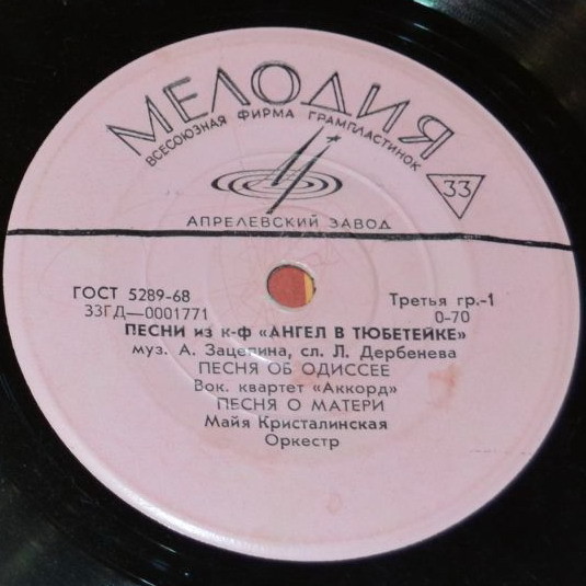 Песни из к/ф «Ангел в тюбетейке»