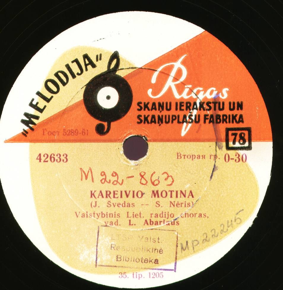 Valstybinis Lietuvos Radijo choras, vad. L. ABARIAUS