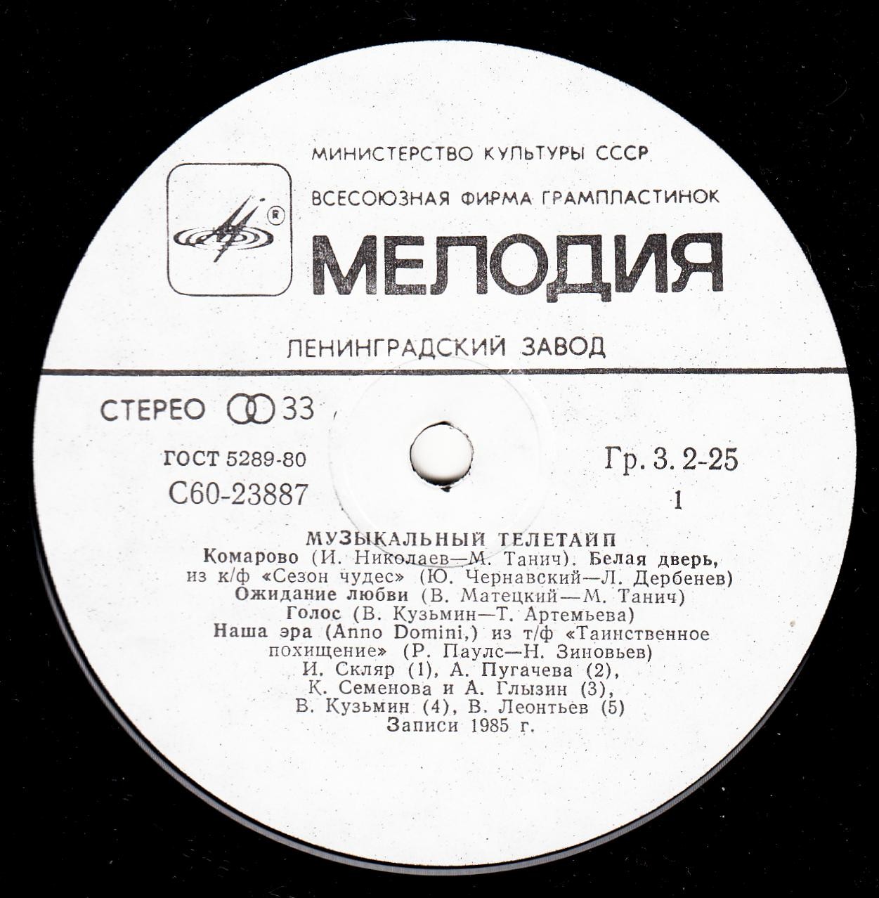 Музыкальный телетайп 1