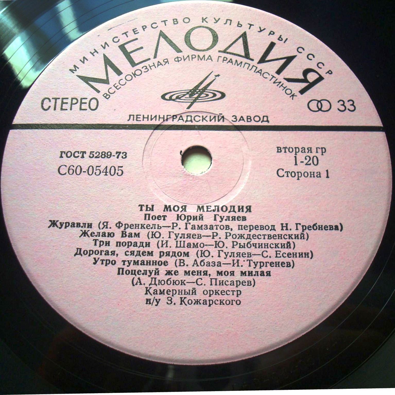 «Ты, моя мелодия». Поет Юрий ГУЛЯЕВ