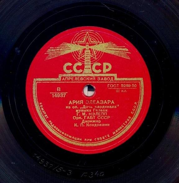 Г. Нэлепп — Ария Элеазара (из оперы «Дочь Кардинала» Галеви)