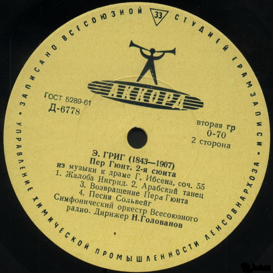 Э. ГРИГ (1843–1907): Сюиты №1 и 2 из музыки к драме Г. Ибсена «Пер Гюнт» (Н. Голованов)