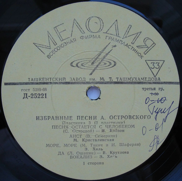 Избранные песни Аркадия Островского (3/3)
